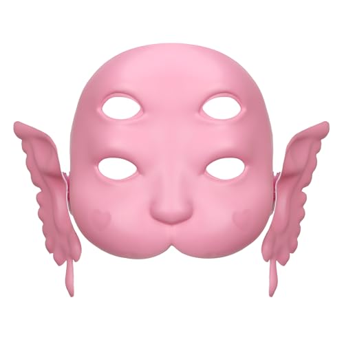 LIKUNGOU Rosa Crybaby Maske mit abnehmbaren Ohren Portale Nymphe DIY 3D gedruckte Gesichtsmaske Halloween Maskerade Cosplay Zubehör von LIKUNGOU