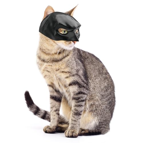 LILELIG Batman Maske für Katzen,Katzenbekleidung,Cat Mask,Lustige Schwarze Fledermausmaske für Katzen,Katzen Maske,Katzen Masken,Haustierkostüm für Halloween Oder Den Täglichen Spaß von LILELIG