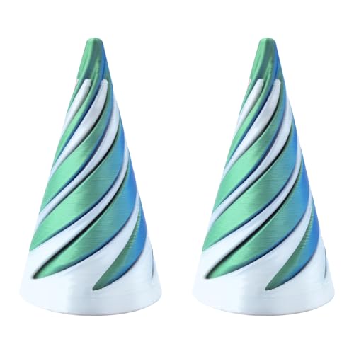 Impossible Cone,2 Stück The Impossible Cone,Spiral Cone Fidget Toy,Impossible Cone Mini-Vortex-Linienillusion,Angstlinderndes Spiralkegelspielzeug Pyramid Statue for Desktop Decoration von LILELIG