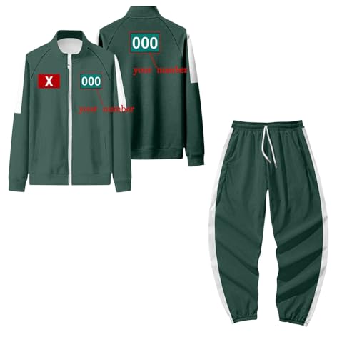 𝙎𝙦𝙪ἰ𝙙 𝑮𝙖𝙢𝐞 Personalisierte Spiel Kostüm,𝙎𝙦𝙪ἰ𝙙 𝑮𝙖𝙢𝐞 2 Merch Costume Jogginganzug für Erwachsene/Kinder,Jacke und Hose Cosplay Set,Anpassbare Nummer Karneval Kostüm(#16 Anzug Kind) von LILIHOT