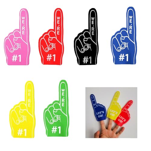 LILIKAI 6 Stück Schaumstoff Finger,Mini Hände Tiny Hands und Klein Minispielzeu Komische Lustiges Minihände Fingerhände,für Spiele Kinder Party Geschenke Cheerleading Jubeln Händchen Fingers von LILIKAI