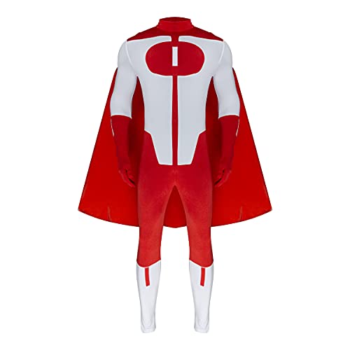 Invincible Omni-Man Cosplay Kostüm Halloween Cosplay Jumpsuit mit Umhang Erwachsene Komplettes Set Outfits, Male Omni-man, X-Large von LILLIWEEN