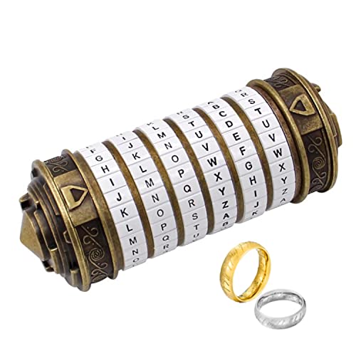 Cryptex Puzzleboxen, Da Vinci Code Mini-Cryptex-Schloss mit versteckten Fächern für Jahrestag, Valentinstag, geheimnisvolle Geburtstagsgeschenke für Familie und Freunde von LINCMAN