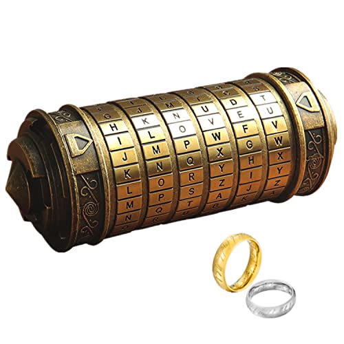 Cryptex Puzzleboxen, Da Vinci Code Mini-Cryptex-Schloss mit versteckten Fächern für Jahrestag, Valentinstag, geheimnisvolle Geburtstagsgeschenke für Familie und Freunde von LINCMAN