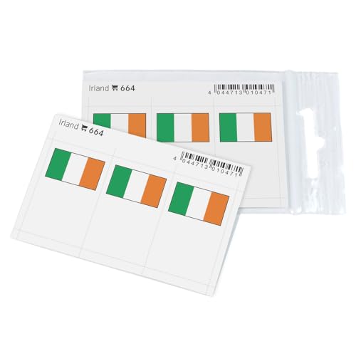 LINDNER Das Original Flaggen-Sticker: Irland, 24 x 38 mm, 6er-Packung von LINDNER Das Original