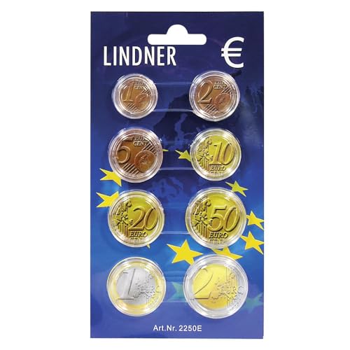 LINDNER Das Original Münzkapseldisplay für einen Euro-Kursmünzen-Satz, 20er-Packung von LINDNER Das Original