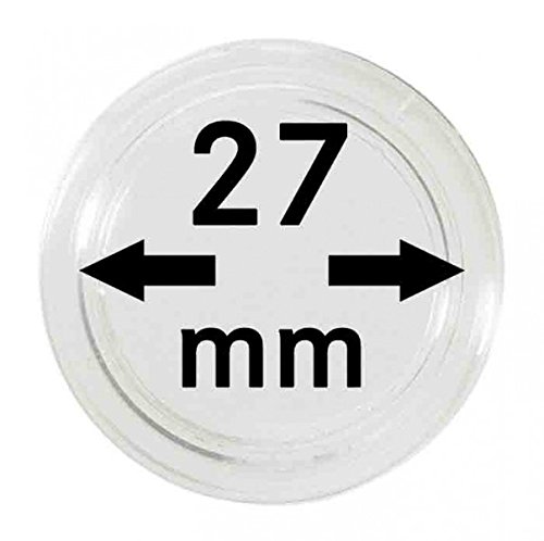 LINDNER Das Original Münzkapseln Innen-Ø 27 mm, 10er-Packung von LINDNER Das Original