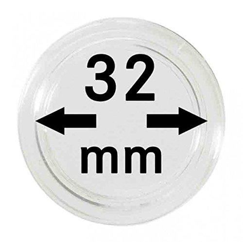 LINDNER Das Original Münzkapseln Innen-Ø 32 mm, 10er-Packung von LINDNER Das Original