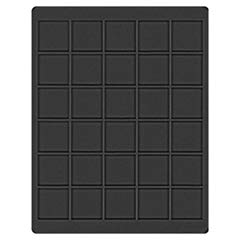 LINDNER Das Original Velourseinlage, schwarz, mit 30 quadratischen Fächern für Münzen/Münzkapseln bis Ø38 mm von LINDNER Das Original