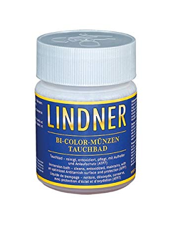 LINDNER Münz-Tauchbad Bi-Color z.B. für 2 Euro-Münzen, 250 ml von LINDNER Das Original