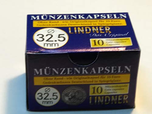 100 Stück Original LINDNER Münzkapseln 32,5 mm, für 10 € -, 20 €, 25 € - und 10 DM - Münzen von LINDNER