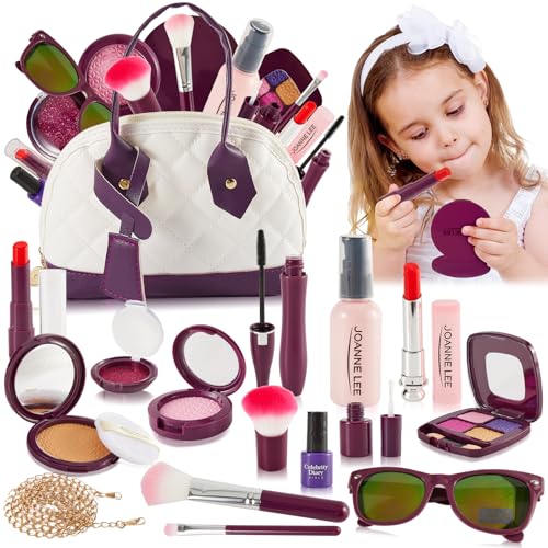 LINFUN KIDS Kinderschminke Schminkkoffer Mädchen, Schminke Kinder Schminkset Kinderschminke Set Kinder Make Up Set Mädchen Makeup Set Rollenspiel Spielzeug Geschenke Spielzeug 3 4 5 6 7 8 Jahre von LINFUN KIDS