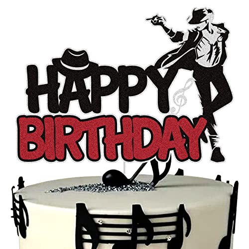 Cool King of Pop Happy Birthday Kuchendekoration Schwarz Rot Glitzer Tanzende König Königin Kuchendekorationen Band Thema Party Supplies Cool King of Pop Happy Birthday Kuchendekoration Schwarz Rot Glitzer Tanzende König Königin Kuchendekorationen Band Thema Party Supplies von LINGBOOM