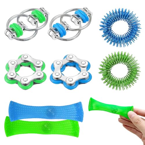 LINGJIA 8 Stück Anti Stress SpielzeugFingerspielzeug, Shiatsu Ringe, Zappelspielzeug,Stressringe, Angstabbau, Fingermassageringe, Geeignet für Erwachsene und Kinder zum Abbau von Stress LINGJIA 8 Stück Anti Stress SpielzeugFingerspielzeug, Shiatsu Ringe, Zappelspielzeug,Stressringe, Angstabbau, Fingermassageringe, Geeignet für Erwachsene und Kinder zum Abbau von Stress von LINGJIA