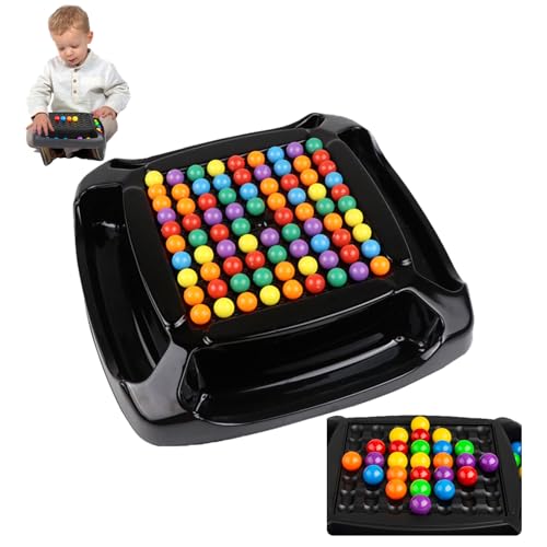 LINGJIA Intellektuelles Schachbrett, Intelligenzbrett Doppelduell, Kinderintelligenz Regenbogenballbrett, Regenbogenball Eliminierungsspiel, Tischspiel, Familienpartyspiel, Strategiespiel von LINGJIA