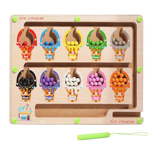 LINGJIA Montessori, Magnetic Spiel, Magnetische Labyrinthspiele, Kinderspielzeug, Magnetisches Spielzeug, Magnetisches Motorikspielzeug, Holzspielzeug, Frühförderung für Vorschulkinder, Lernspiele LINGJIA Montessori, Magnetic Spiel, Magnetische Labyrinthspiele, Kinderspielzeug, Magnetisches Spielzeug, Magnetisches Motorikspielzeug, Holzspielzeug, Frühförderung für Vorschulkinder, Lernspiele von LINGJIA