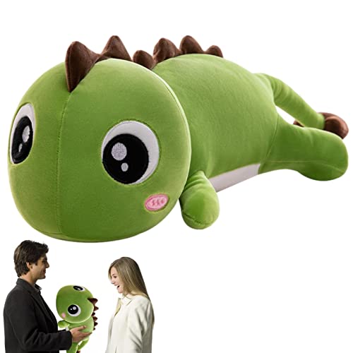 LINGJIONG Dinosaurier Plüschtier Dino Plush Kuscheltier Plüsch Dolls Stofftier Kissen Kawaii Gewicht Dekokissen Geburtstagsgeschenk Für Jungen Mädchen Kinde (80 cm / 100 cm) von LINGJIONG