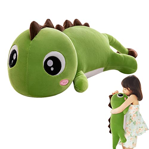 LINGJIONG Dinosaurier Plüschtier Dino Plush Kuscheltier Plüsch Dolls Stofftier Kissen Kawaii Gewicht Dekokissen Geburtstagsgeschenk Für Jungen Mädchen Kinde (80 cm / 100 cm) von LINGJIONG