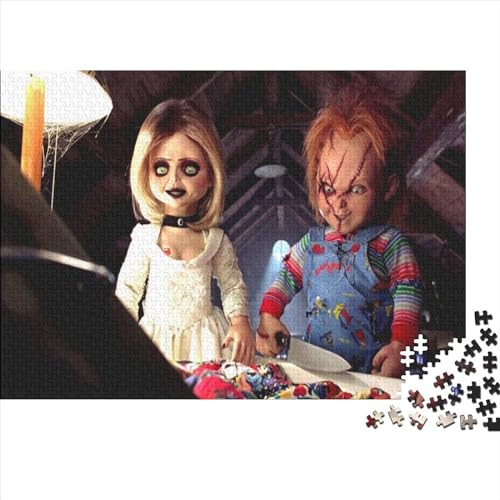 1000 Teile Puzzle Chucky Doll Puzzles für Erwachsene Holzpuzzles Anspruchsvolles Spiel (75x50cm) von LINGOLSN