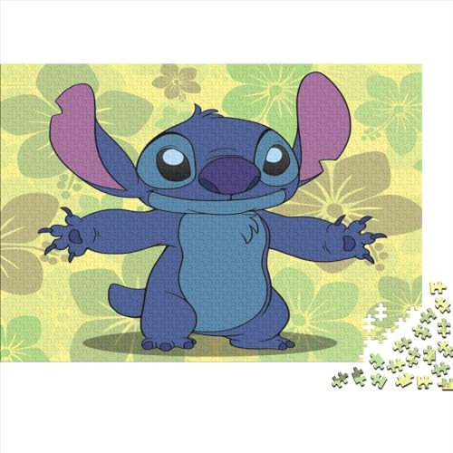 1000 Teile Puzzle Lilo & Stitch Puzzles für Erwachsene und Kinder Holzpuzzle Weihnachtspuzzle Geschenke (75x50cm) von LINGOLSN