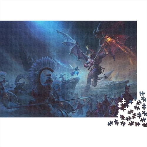 1000 Teile Puzzle Warhammer 40 Puzzle Holzpuzzle Familienunterhaltungsspielzeug (75x50cm) von LINGOLSN