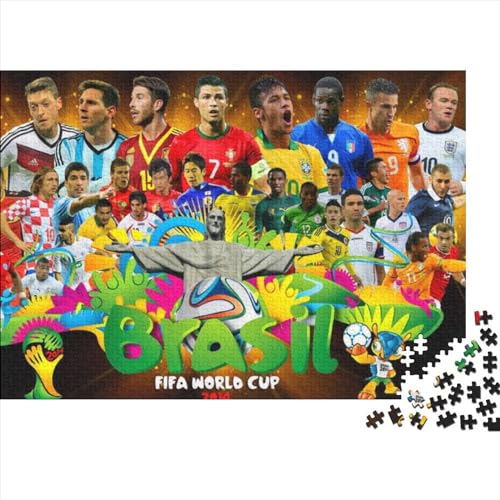 1000 Teile Puzzles für Erwachsene, Geschenke, Cristiano Ronaldo, Puzzle für Erwachsene, Holzpuzzles, lustige Aktivitäten zu Hause (75x50cm) von LINGOLSN