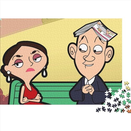 1000 Teile Puzzles für Erwachsene, Geschenke, Mr. Bean-Puzzles für Holzpuzzles, Heimdekoration, Puzzle-Spielzeug (75x50cm) von LINGOLSN