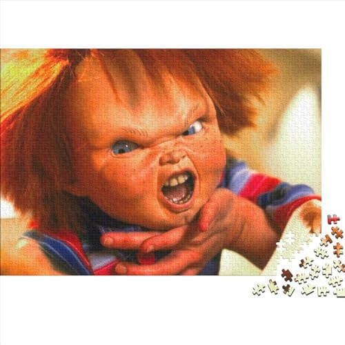 1000-teiliges Puzzle, Chucky-Puppe, Puzzle für Erwachsene und Kinder, Holzpuzzle, Spielzeug, Denkspiel (75x50cm) von LINGOLSN