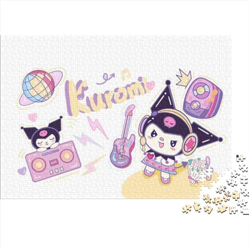 300-teiliges Puzzle, Kuromi-Puzzles für Erwachsene und Kinder, Holzpuzzles, Spielzeug, Denkspiel (40x28cm) von LINGOLSN