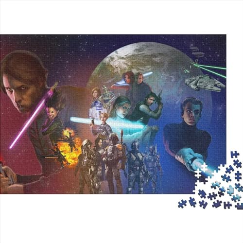 300-teiliges Puzzle, Star Wars-Puzzles für Erwachsene und Kinder, Holzpuzzle, Spielzeug, Denkspiel (40x28cm) von LINGOLSN