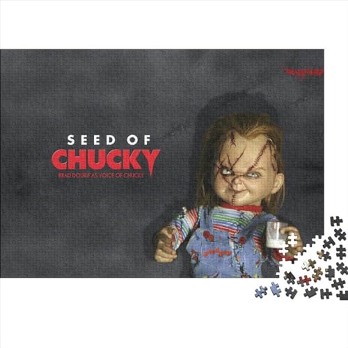 500 Teile Puzzles Chucky Doll Puzzle Kinderpuzzle für Kinder für Erwachsene und Kinder Holzpuzzles Puzzle zum Anfassen (52x38cm) von LINGOLSN