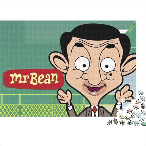 500-teiliges Puzzle „Mr. Bean“, Puzzle für Erwachsene und Kinder, Holzpuzzle, Spielzeug, Denkspiel (52x38cm) von LINGOLSN