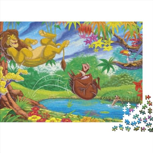 Puzzle „Der König der Löwen“, 300 Teile, für Erwachsene, Holzpuzzle, Familienaktivität, Lernspiele (40x28cm) von LINGOLSN