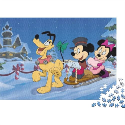 Puzzle 1000 Teile, Mickey-Mouse-Puzzles für Erwachsene und Kinder, Holzpuzzles, herausfordernd, lustig und humorvoll (75x50cm) von LINGOLSN