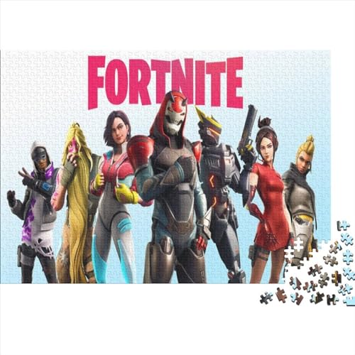 Puzzle 1000 Teile für Erwachsene, Fortnite-Puzzle für Erwachsene, Holzpuzzles, gutes Geschenk für Erwachsene und Kinder (75x50cm) von LINGOLSN