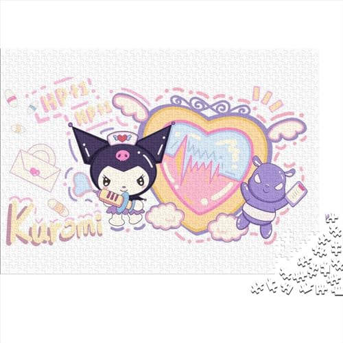 Puzzle für Erwachsene, 1000 Teile, Kuromi-Puzzle für Erwachsene, Holzpuzzles, lustige Aktivitäten zu Hause, Geburtstagsgeschenk, Reisegeschenke (75x50cm) von LINGOLSN