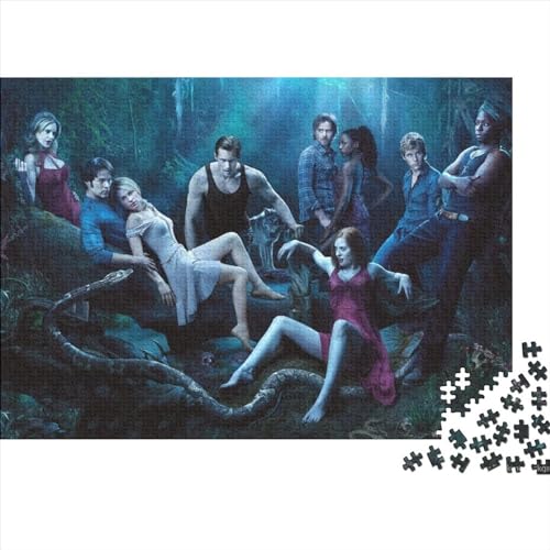 Puzzle für Erwachsene, 1000 Teile, The Vampire Diaries, kreatives rechteckiges Puzzle, Dekomprimierungsspiel (75x50cm) von LINGOLSN