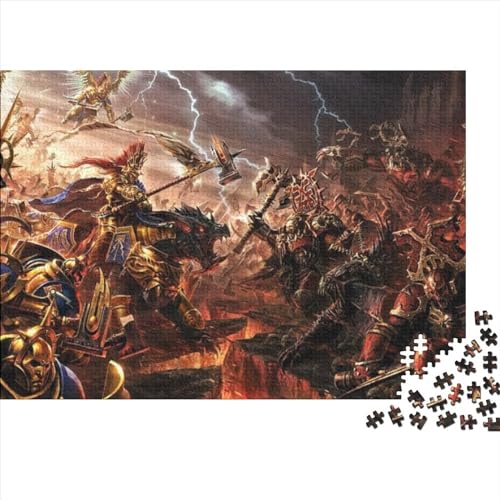 Puzzle für Erwachsene, 1000 Teile, Warhammer 40, kreatives rechteckiges Puzzle, Dekomprimierungsspiel (75x50cm) von LINGOLSN