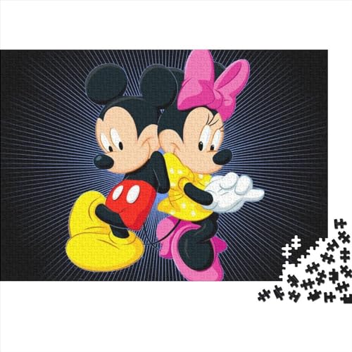 Puzzle für Erwachsene, 300 Teile, Mickey Mouse, kreative quadratische Puzzles, Holzpuzzles für Erwachsene, Geschenke (40x28cm) von LINGOLSN