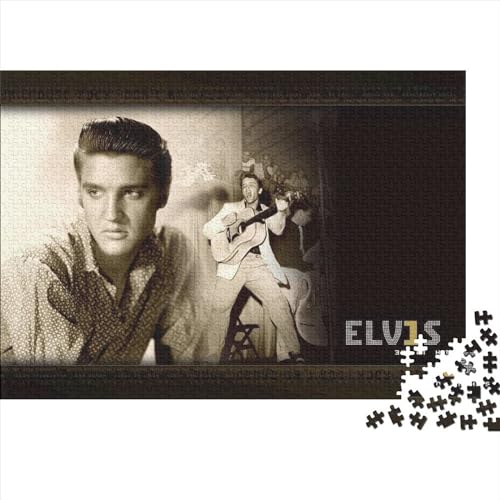 Puzzle für Erwachsene, 500 Teile, Elvis Presley-Puzzle, kreatives rechteckiges Puzzle, Dekomprimierungsspiel (52x38cm) von LINGOLSN
