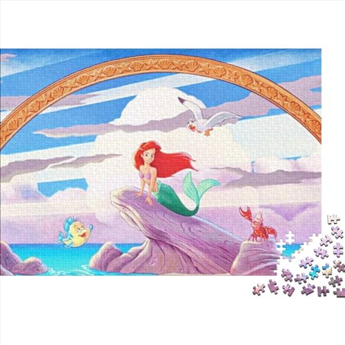 Puzzle für Erwachsene, Die kleine Meerjungfrau, 1000 Puzzles für Erwachsene und Kinder, Holzpuzzles, schwierig und herausfordernd (75x50cm) von LINGOLSN