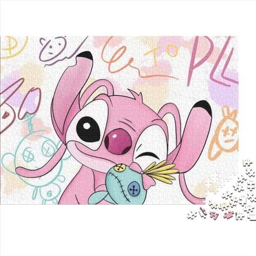 Puzzle für Erwachsene, Lilo und Stitch, 1000 Teile, Holzpuzzle, Teenager und Kinder, tolles Geschenk für Erwachsene (75x50cm) von LINGOLSN