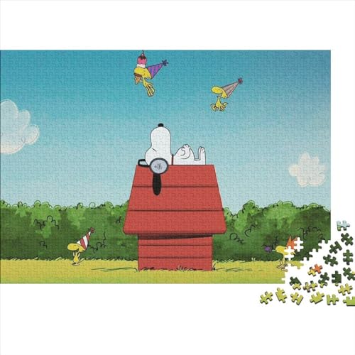 Puzzle für Erwachsene, Snoopy, 1000 Teile, Holzpuzzle, Lernpuzzle für Erwachsene und Kinder, Familienspiel (75x50cm) von LINGOLSN