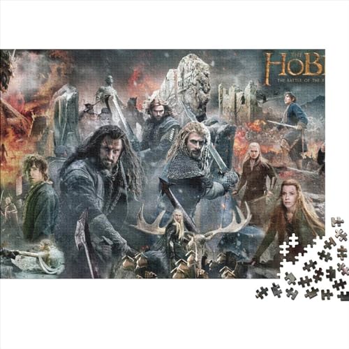 Puzzle für Erwachsene Der Herr der Ringe 500 Teile Puzzles für Erwachsene und Kinder Holzpuzzles Denksportspiel (52x38cm) von LINGOLSN