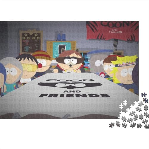 Puzzle für Erwachsene South Park 300-teiliges Puzzle aus Holz, geeignet für Kinder ab 12 Jahren, ganze Familie (40x28cm) von LINGOLSN