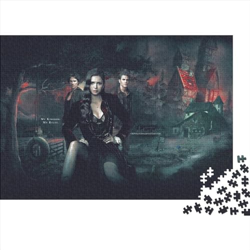 Puzzle für Erwachsene The Vampire Diaries 500 Teile Puzzles für Erwachsene und Kinder Holzpuzzles Denksportspiel (52x38cm) von LINGOLSN