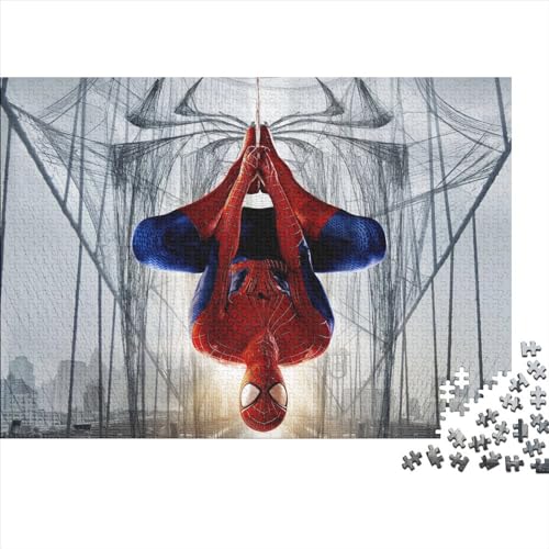 Puzzles 1000 Teile für Erwachsene Spider Man Puzzle für Erwachsene Holzpuzzles Familienspiele (75x50cm) von LINGOLSN