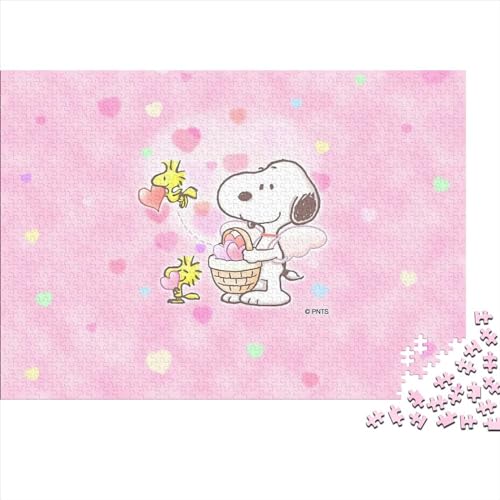 Puzzles für Erwachsene, 1000 Teile, Snoopy-Puzzle, Holzpuzzle, Familiendekoration (75x50cm) von LINGOLSN