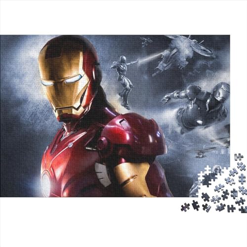 Puzzles für Erwachsene, 300 Teile, Iron Man, Holzpuzzle, Familienspiel für Teenager, Geburtstag, Weihnachten, Geschenke (40x28cm) von LINGOLSN