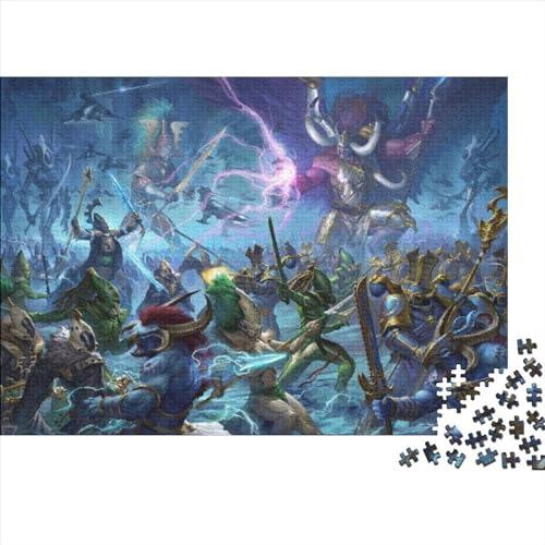 Puzzles für Erwachsene, 300 Teile, Warhammer 40, Puzzle für Erwachsene, Holzpuzzles, lustige Puzzlespiele (40x28cm) von LINGOLSN